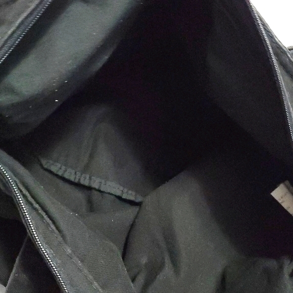 Black Multipockets Utility Boho Canvas Tote Shoulder Bag - Picture 8 of 9